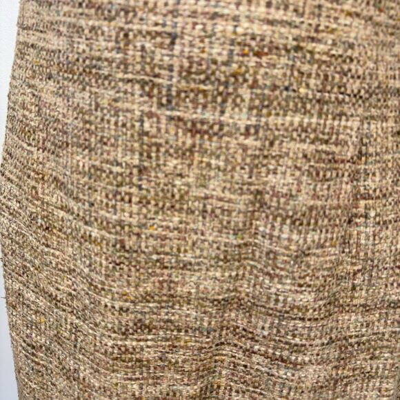 VTG Textured Two Piece Skirt Suit Set Beige Tan Career Work Wear Old Money - Picture 4 of 12